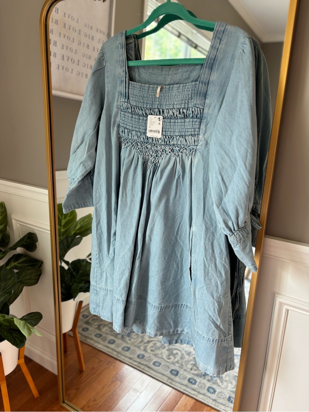 Women's Sonora Cotton Denim Mini Dress NEW